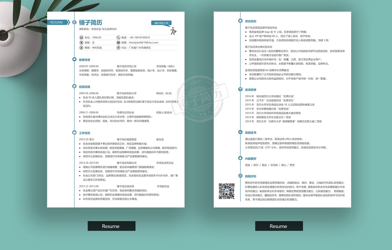 个人简历模板大全_通用简历模板免费下载 - 锤子简历