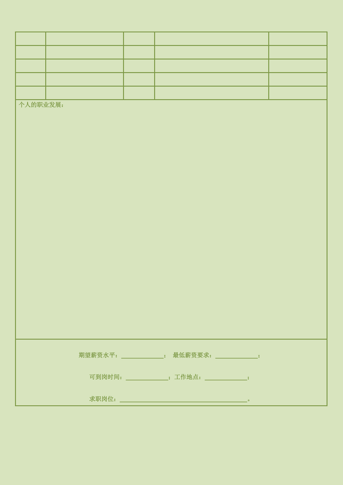 简历模板