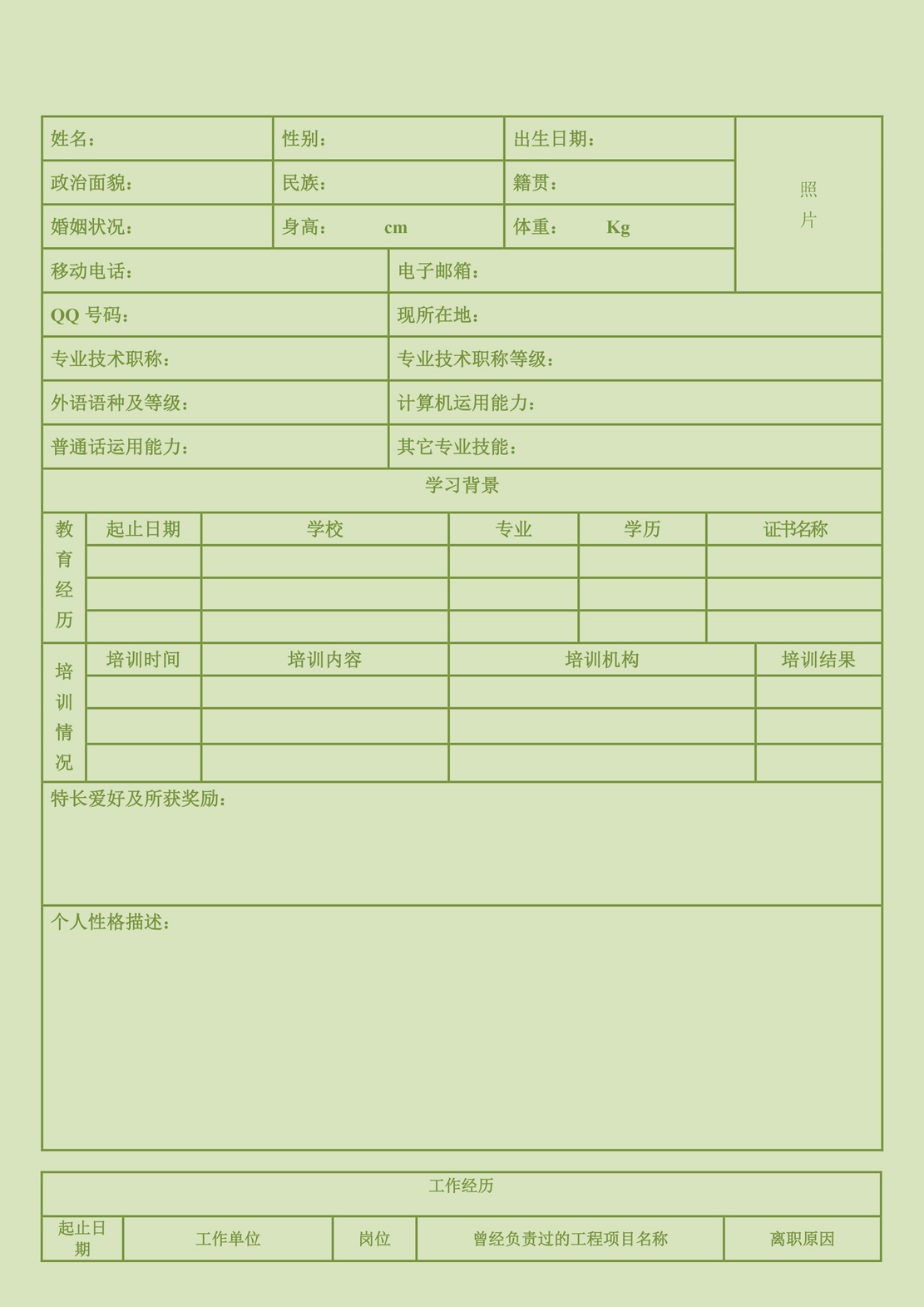 简历模板