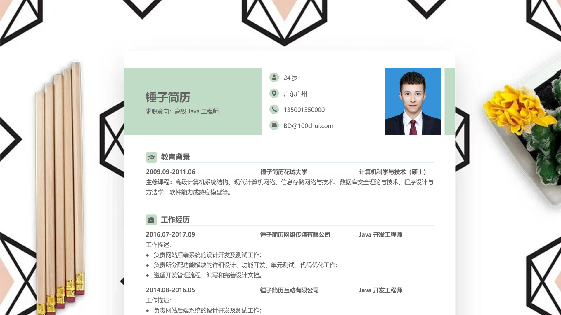 酒店营销经理简历案例