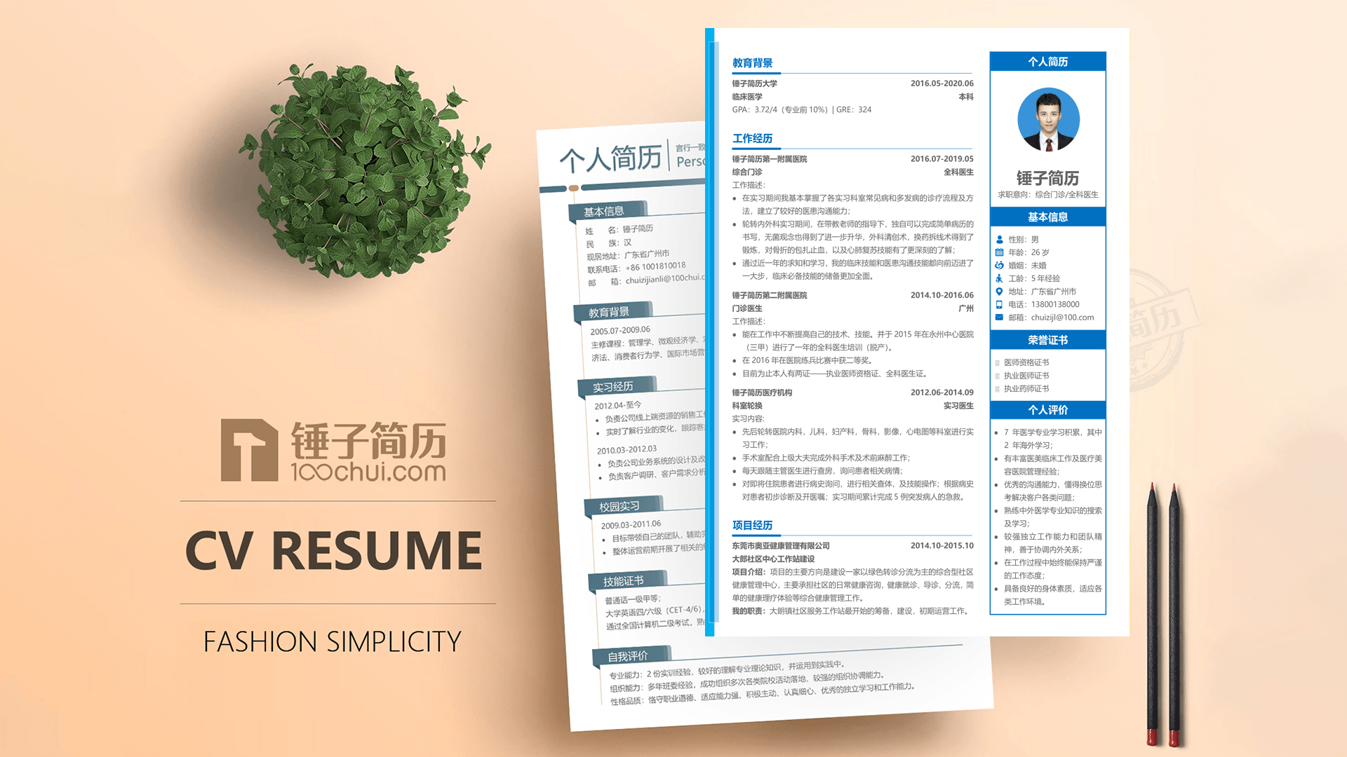 简历模板,锤子简历,简历工具,简历制作