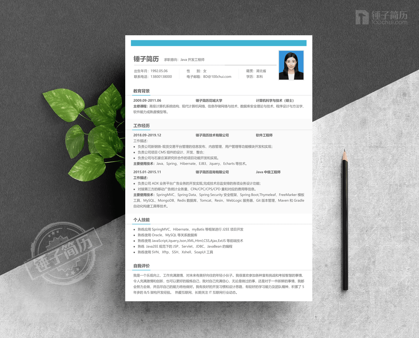 简历模板,锤子简历,简历工具,简历制作