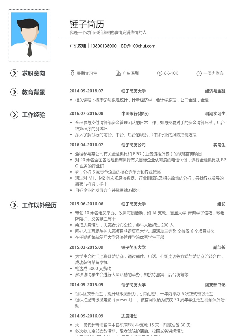 中国银行_暑期实习生
