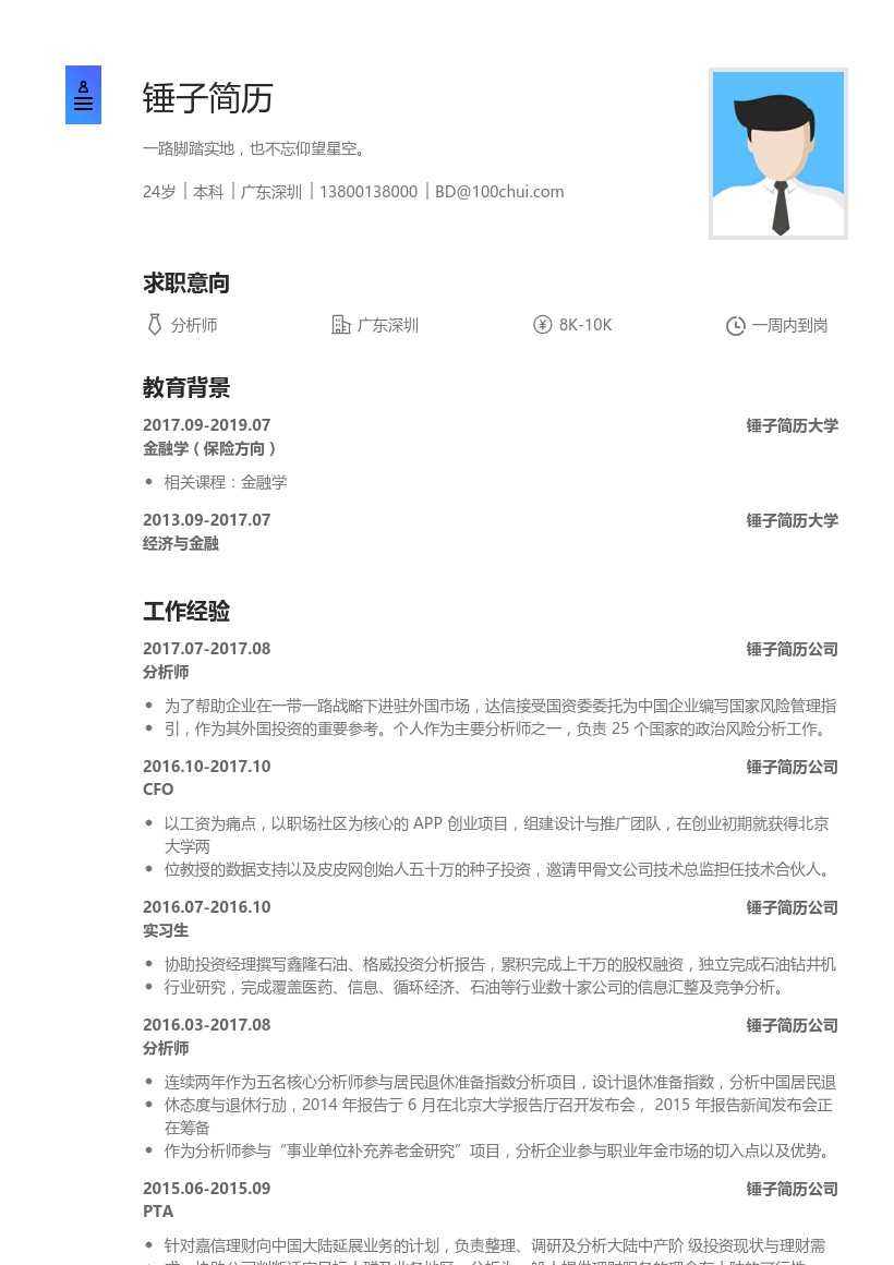 保险经纪分析师