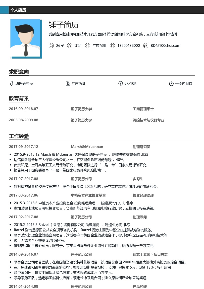 Marsh & McLennan_助理研究员